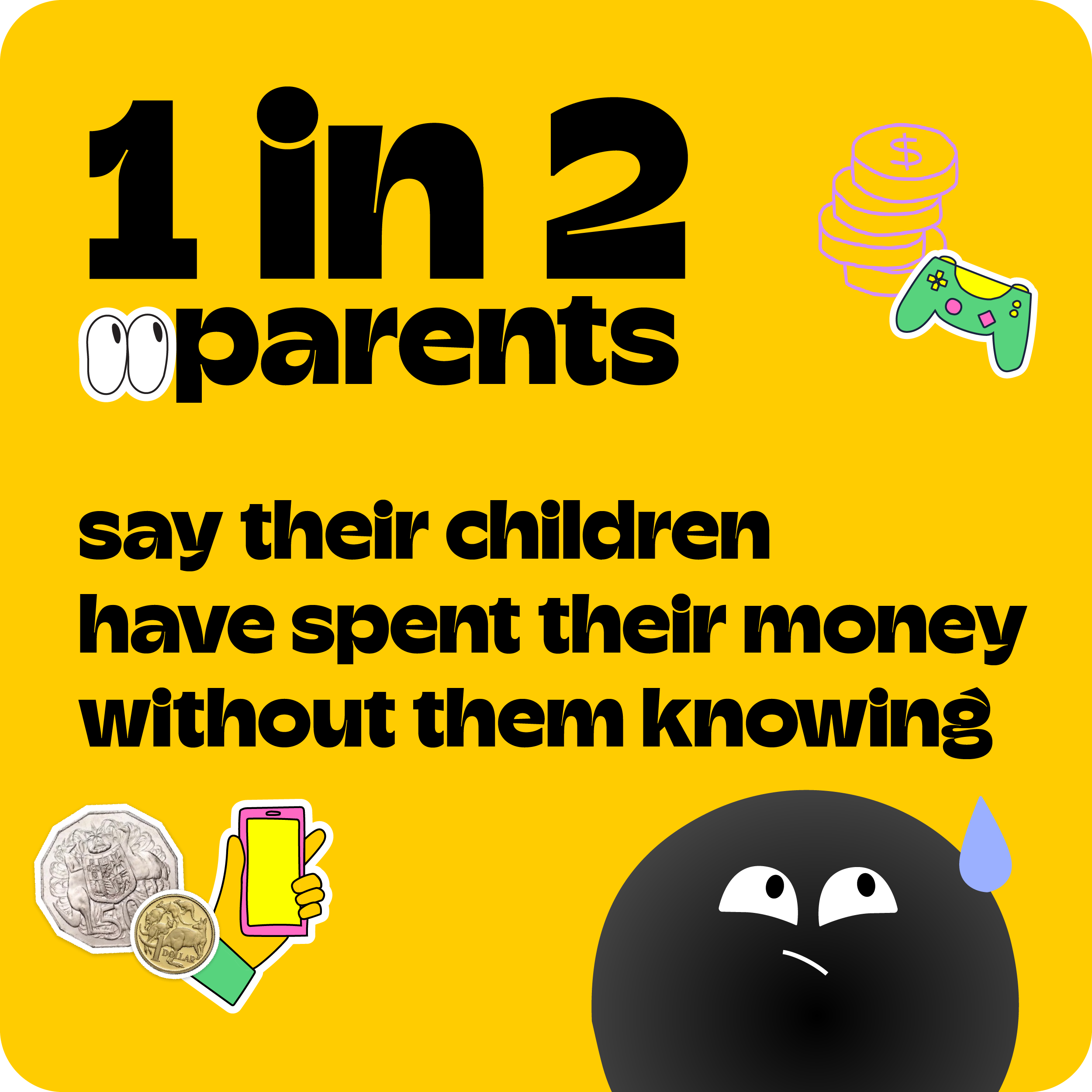 1 in 2 parents say their children have spent their money without them knowing